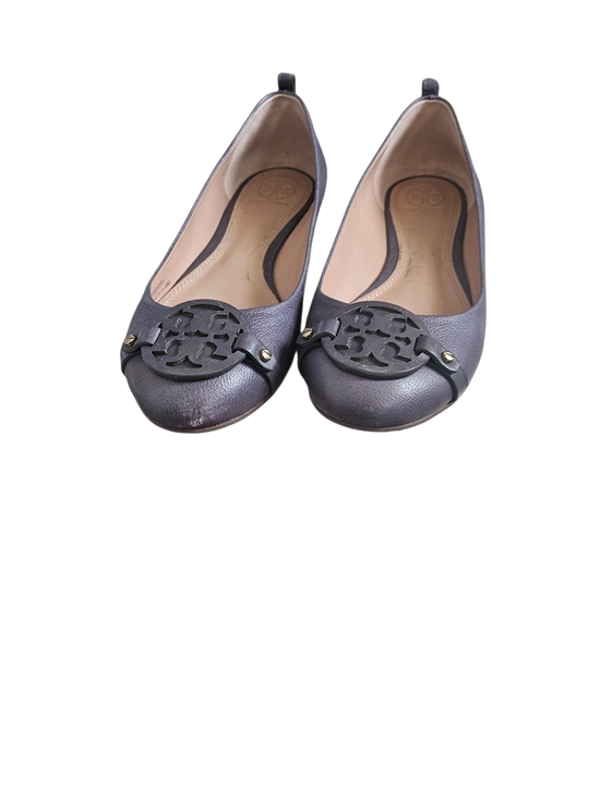 Tory Burch Shoes - Tory Burch Gray Reva Deconstruction Ballet Flat Size 8.5 Box Dust Bag